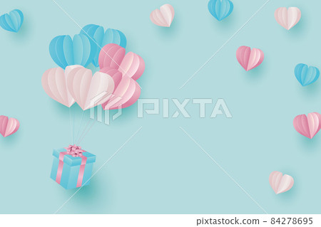 心形工藝和禮品盒的 3D 插圖 84278695