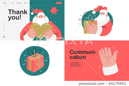 Web Santa - a corporative website page templates and icons set. 84279493