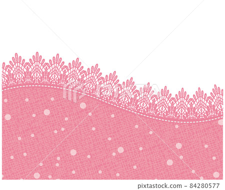 花邊材料 Namikata 框架 背景材料 圓點圖案 粉紅色 84280577
