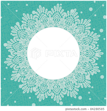 Lace material Circular frame Photo frame Dot pattern Green Lace material Circular frame Photo frame Dot pattern Green 84280585