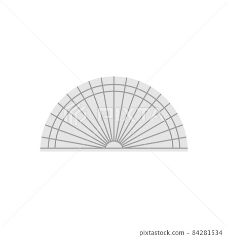 Illustration of a simple and flat protractor 84281534