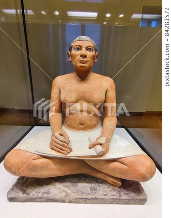 the writer Antique egyptian statuette close up scribe the writer Antique egyptian statuette close up scribe 84281572
