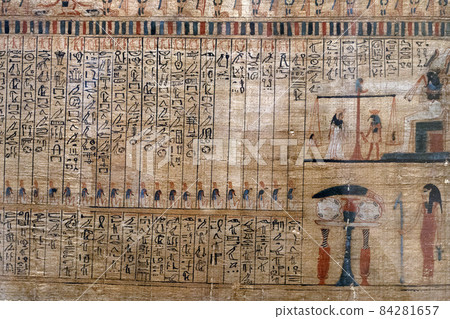 Papyrus of old ancient egyptian book of dead Papyrus of old ancient egyptian book of dead 84281657
