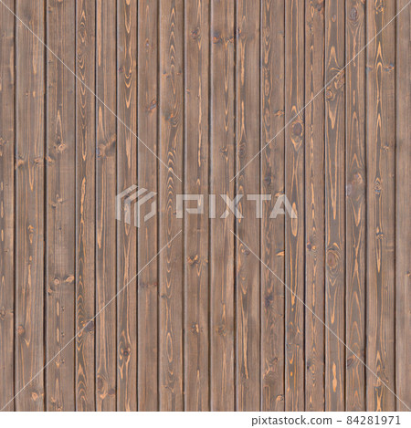 Vertical brown fence Board with natural spots on the surface .Background or texture 84281971