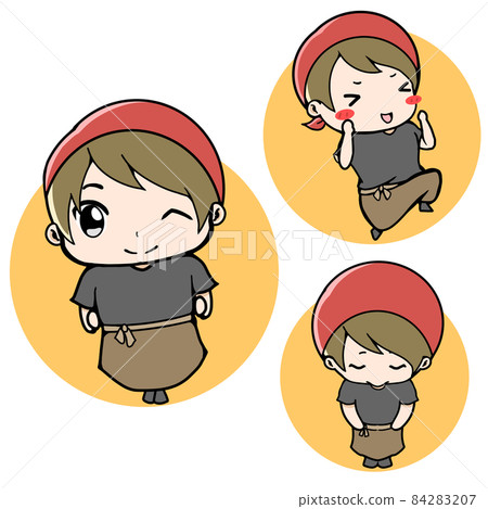 Part-time job illustration Izakaya clerk Part-time job illustration Izakaya clerk 84283207