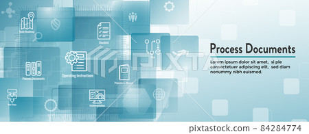 Standard Procedures for Operating a Business - Manual, Steps, and Implementation including outline icon sop web header banner 84284774