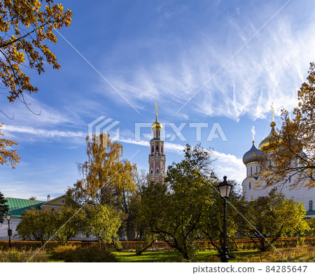Novodevichy convent (Bogoroditse-Smolensky monastery) on a sunny autumn day. Moscow, Russia. UNESCO world heritage site Novodevichy convent (Bogoroditse-Smolensky monastery) on a sunny autumn day. Moscow, Russia. UNESCO world heritage site 84285647