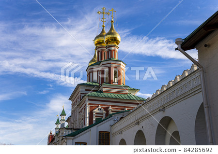 Novodevichy convent (Bogoroditse-Smolensky monastery) on a sunny autumn day. Moscow, Russia. UNESCO world heritage site 84285692