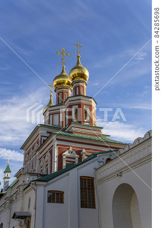Novodevichy convent (Bogoroditse-Smolensky monastery) on a sunny autumn day. Moscow, Russia. UNESCO world heritage site Novodevichy convent (Bogoroditse-Smolensky monastery) on a sunny autumn day. Moscow, Russia. UNESCO world heritage site 84285698