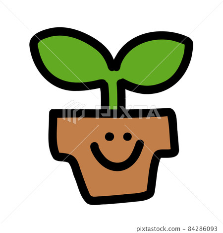 Flowerpot illustration icon style 84286093