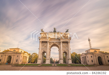Arco della Pace - Peace Arch in Milan, Italy. 84286192