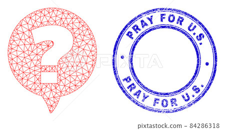 Blue Distress Pray for U.S. Badge and Web Carcass Question Icon Blue Distress Pray for U.S. Badge and Web Carcass Question Icon 84286318