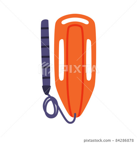 Orange Surface Marker Buoy or Life Float as Personal Flotation Device for Drowning Prevention Vector Illustration 84286878