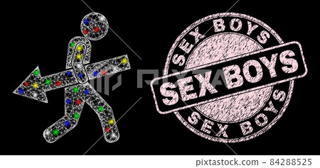 Textured Sex Boys Badge and Illuminated Mesh Web Arrow Delivery Man Textured Sex Boys Badge and Illuminated Mesh Web Arrow Delivery Man 84288525