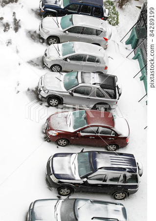 Snowy parking Snowy parking 84289199