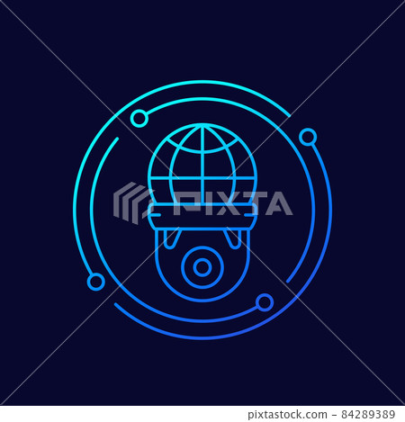 ip camera line vector icon ip camera line vector icon 84289389