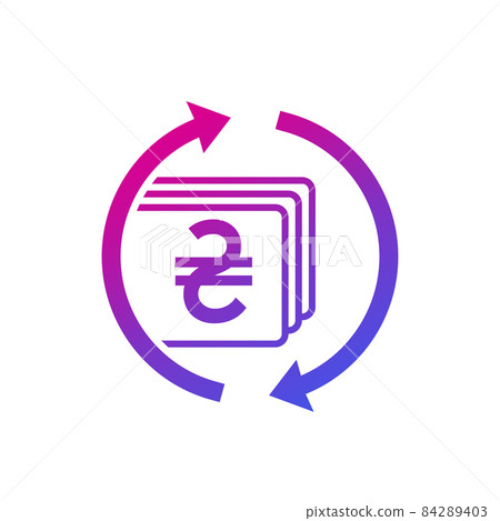 hryvnia exchange icon, ukrainian currency 84289403
