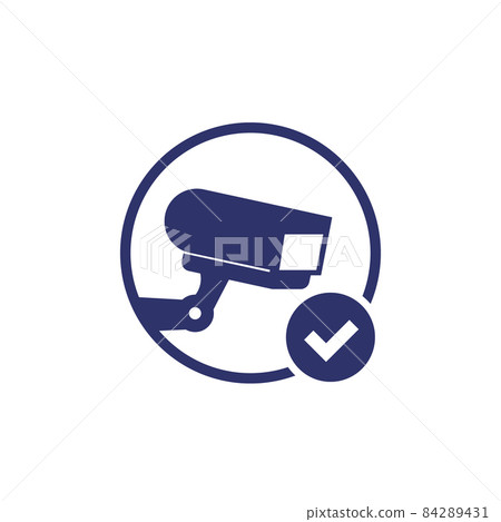 ip camera icon with a checkmark, vector - Stock Illustration [84289431 ...