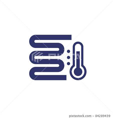underfloor heating icon on white underfloor heating icon on white 84289439