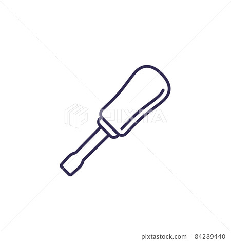 screwdriver icon, fix tool line vector 84289440