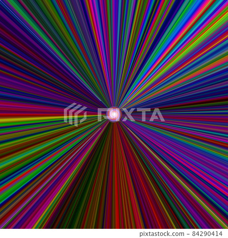 Colorful vortex. Thin strips turning round middle 84290414