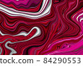 Fluid art. Marble ink colorful. Red and Pink marble pattern texture abstract background. can be used for background or wallpaper, Flow ink 84290553