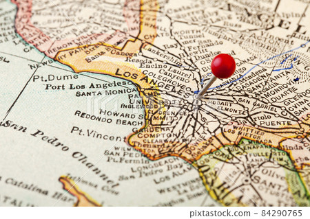Los Angeles vintage map 84290765