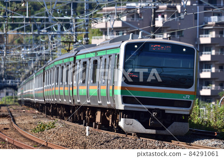 東海道本線真鶴JR東日本E231系列1000系列U111編隊(小山) 東海道本線真鶴JR東日本E231系列1000系列U111編隊(小山) 84291061