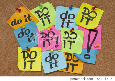 do it - procrastination concept do it - procrastination concept 84291587