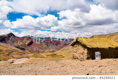 Landscape at Vinicunca Rainbow Mountain in Peru Landscape at Vinicunca Rainbow Mountain in Peru 84298021