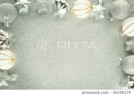 Shiny silver christmas background Shiny silver christmas background 84298179