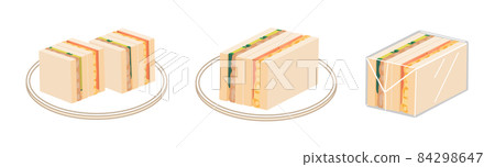 Mixed sandwich set tuna cucumber + ham egg square 84298647