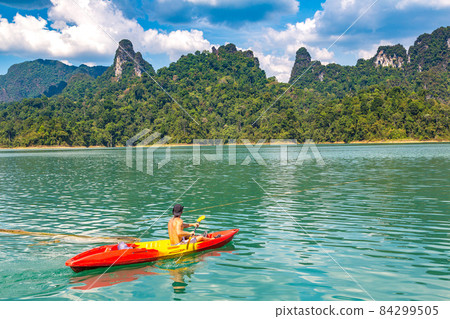 Cheow Lan lake in Thailand 84299505