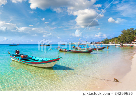 Fisherman boat on Phangan Island Fisherman boat on Phangan Island 84299656