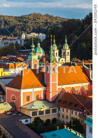 Aerial view of Ljubljana in Slovenia Aerial view of Ljubljana in Slovenia 84300249