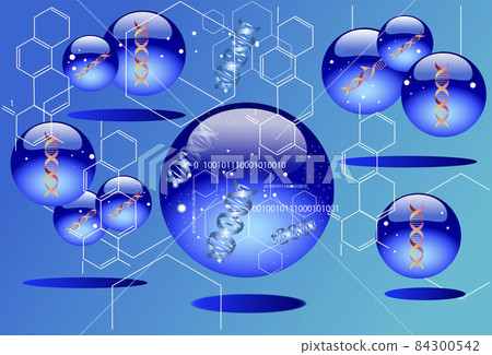 Background of scientific image of mathematical formulas such as genes and illustrations_02 84300542