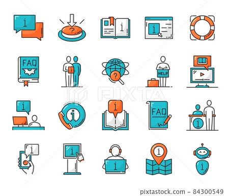 Information and instruction, guide and help,... - Stock Illustration ...