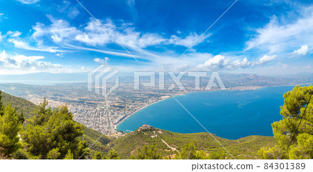 Panoramic view of Loutraki, Greece Panoramic view of Loutraki, Greece 84301389