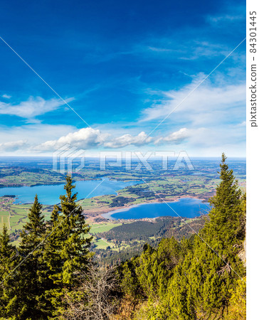 Green fields in Bavaria  in Germany 84301445