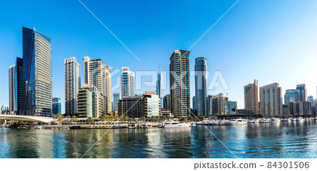 Panorama of Dubai marina 84301506