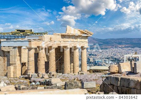 Erechtheum temple ruins on the Acropolis in Athens Erechtheum temple ruins on the Acropolis in Athens 84301642