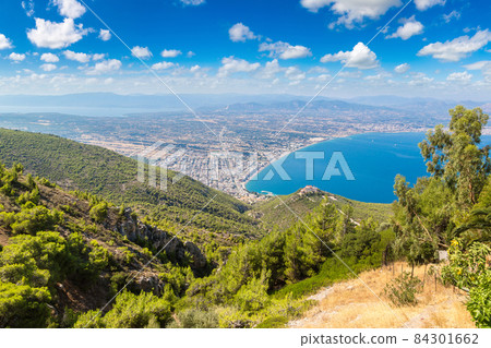 Panoramic view of Loutraki, Greece 84301662