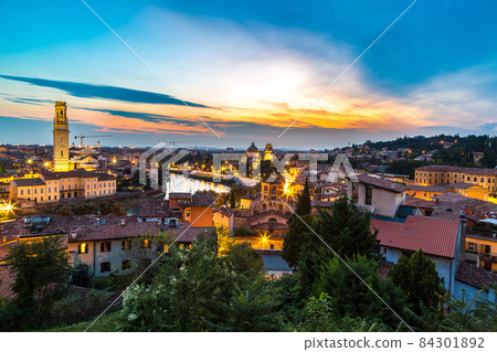 Verona at sunset in Italy Verona at sunset in Italy 84301892