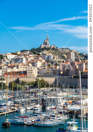 Notre Dame de la Garde and olf port in Marseille, France Notre Dame de la Garde and olf port in Marseille, France 84301922