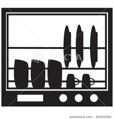 dishwasher icon on white background. household appliances sign. cleaning dishes symbol. flat style. dishwasher icon on white background. household appliances sign. cleaning dishes symbol. flat style. 84302084