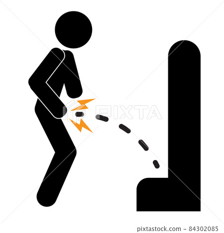 Urine pain icon on white background. bladder ache sign. flat style. Urine pain icon on white background. bladder ache sign. flat style. 84302085