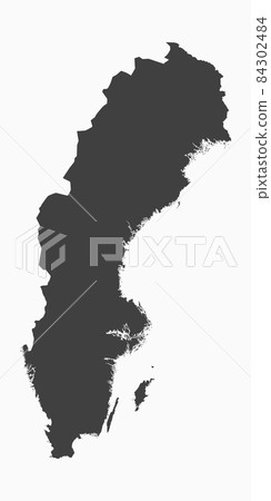 Vector map Sweden, template Europe outline country Vector map Sweden, template Europe outline country 84302484