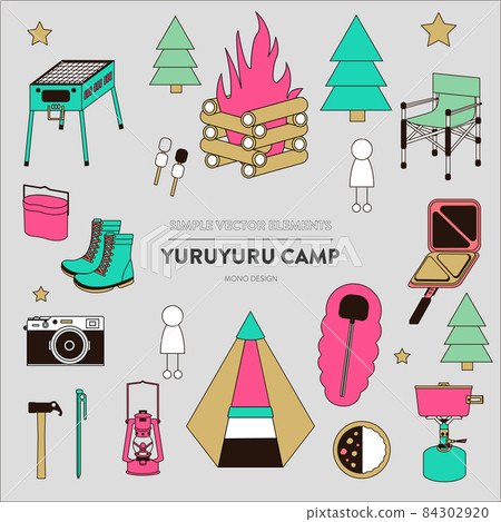 Camp Design Graphic Material-Color Illustration- Camp Design Graphic Material-Color Illustration- 84302920