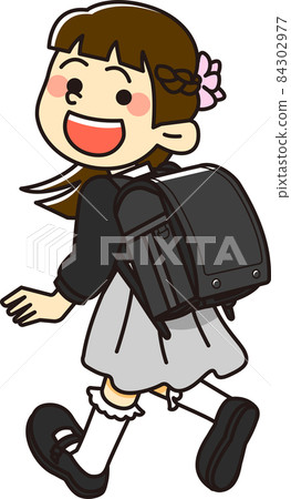 背著黑色書包的小學生 84302977