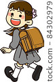 背著棕色書包的小學生 84302979